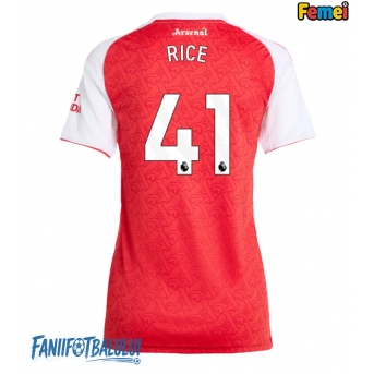 Arsenal Declan Rice #41 Tricou Fotbal Replică 2025-26 Femei Acasa